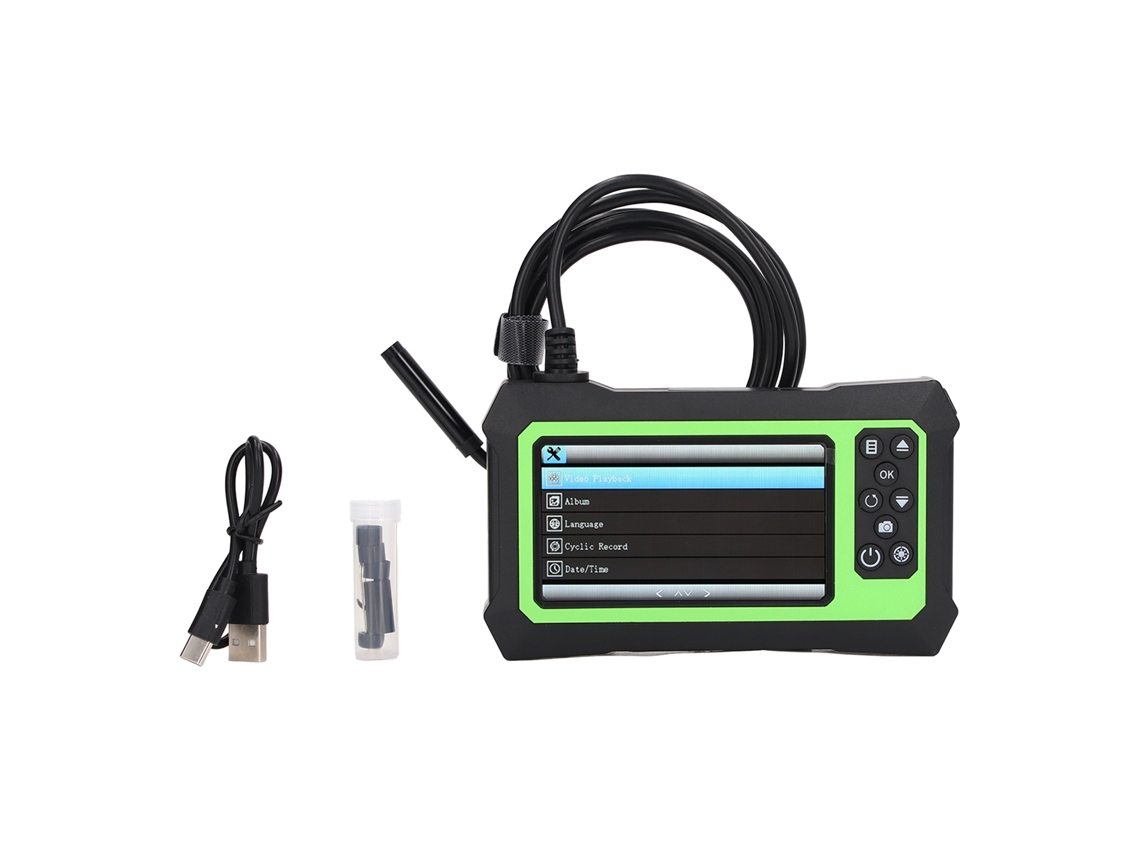 Endoscopio Con Cámara De 8 Mm, Pantalla Lcd De 4,3 Pulgadas, Resistente Al Agua Con Certificación Ip67 Y Alcance De 7 M Con Resolución 1080p Para Inspección.