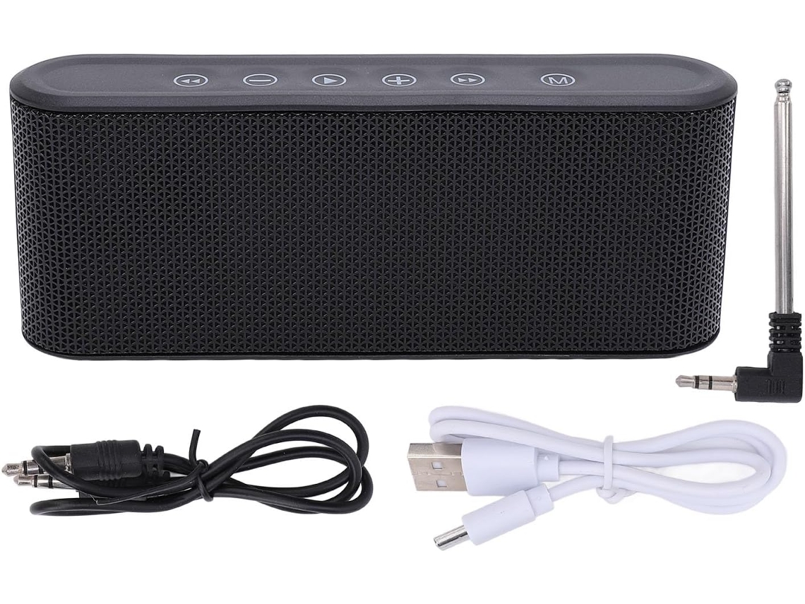 Altavoz Bluetooth Con Radio Hifi Estéreo, Subwoofer De Graves, Portátil Y Doble Altavoz