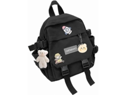 Mochila escolar para niña, impermeable, de nailon, con un bonito colgante de alfiler, minimochila Chennnls