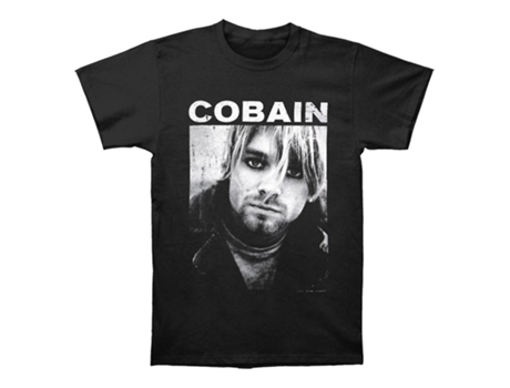 Camiseta ROCKINSTONE con foto de Kurt Cobain Kurt BW (XXL)