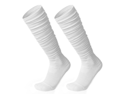 Calcetines Extralargos De Algodón Para Fútbol Y Rugby. Calcetines Altos Con Fruncido Y Soporte Plantar.