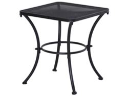 Mesa auxiliar Outsunny negra de metal de 45 x 45 x 50 cm para jardín, balcón o terraza Ycone