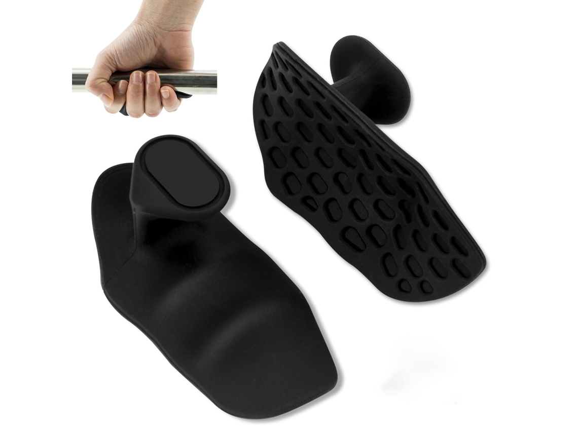 Empuñaduras antideslizantes para fitness, accesorio de entrenamiento de fuerza, silicona, color negro, Tommy01
