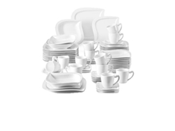 Vajilla de porcelana, servicio para 6/12 personas, color blanco, 60 piezas OEM