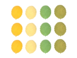 Juego de 12 pelotas antiestrés con forma de durián de Mali para alivio del estrés y estimulación sensorial.