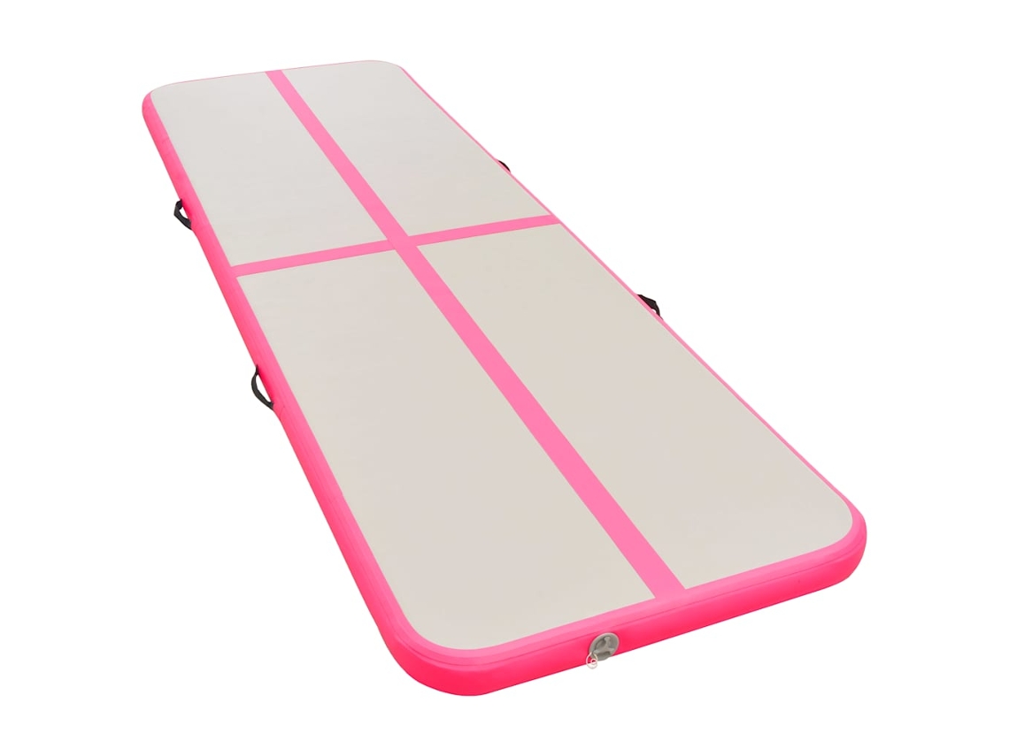 Esterilla Inflable De Gimnasia Con Bomba 800x100x10 Cm Pvc Rosa