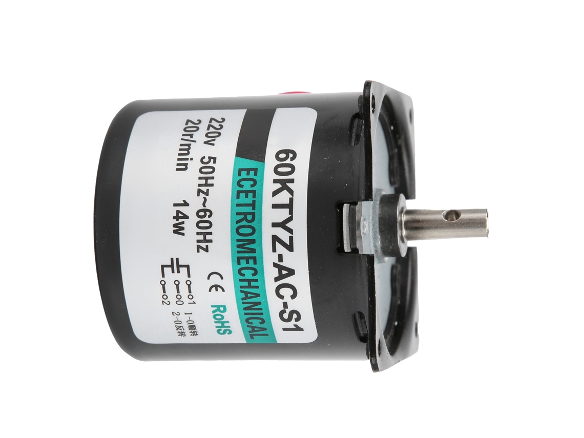 Motor Sincrónico Ac 14w Imán Permanente Baja Velocidad 20rpm Eje Central Alta Torsión 220v