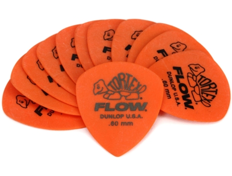 Dunlop tortex flow guitar picks .60 mm orange (pack 12)