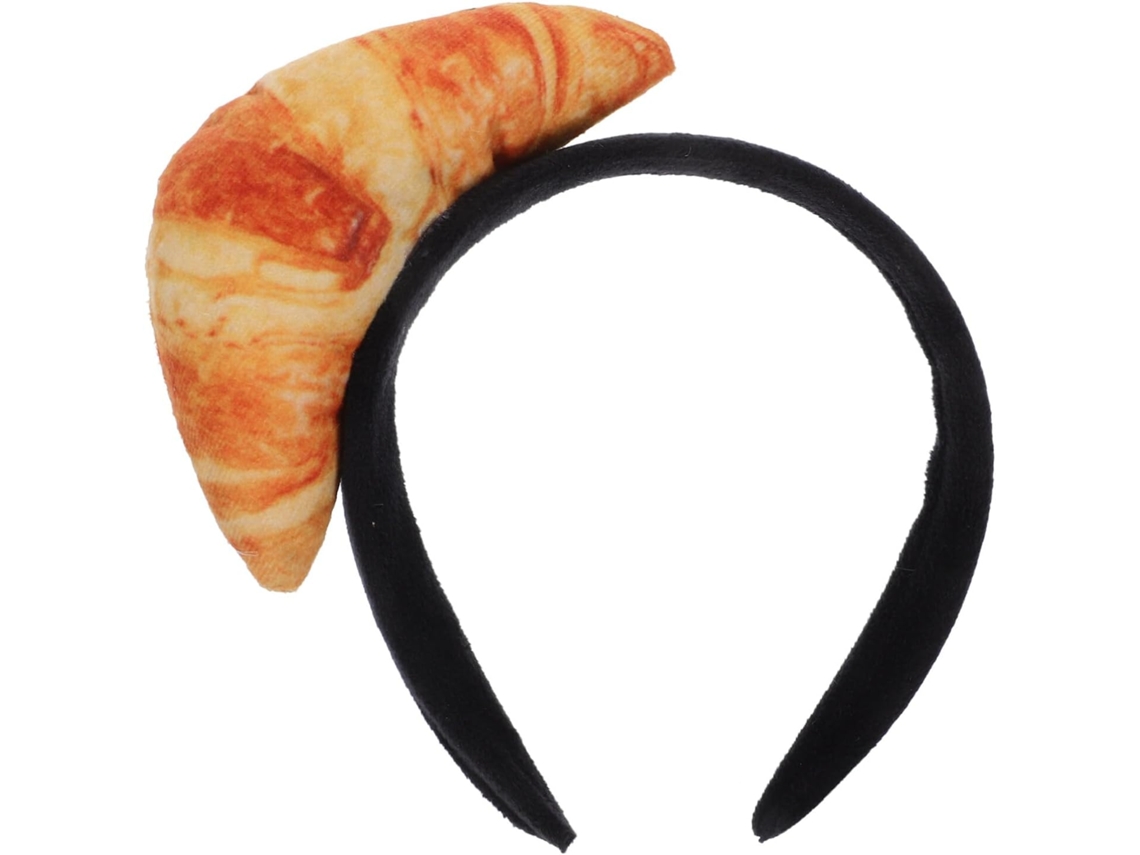 Diadema Creativa Con Forma De Media Luna Y Diseño De Comida: Un Divertido Accesorio Para Disfraces.