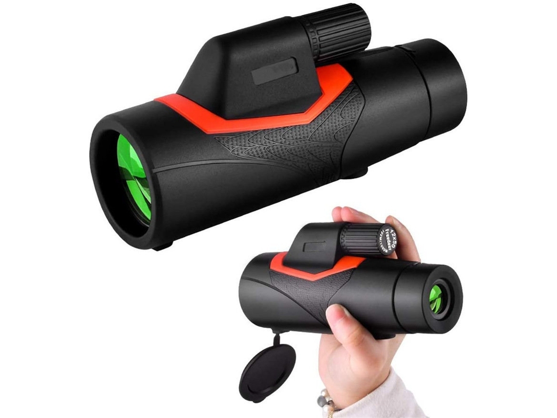 Prismáticos ENKERS 12X50 HD Portátil Impermeable Antivaho Apto para Senderismo y Trekking Verde-Verde