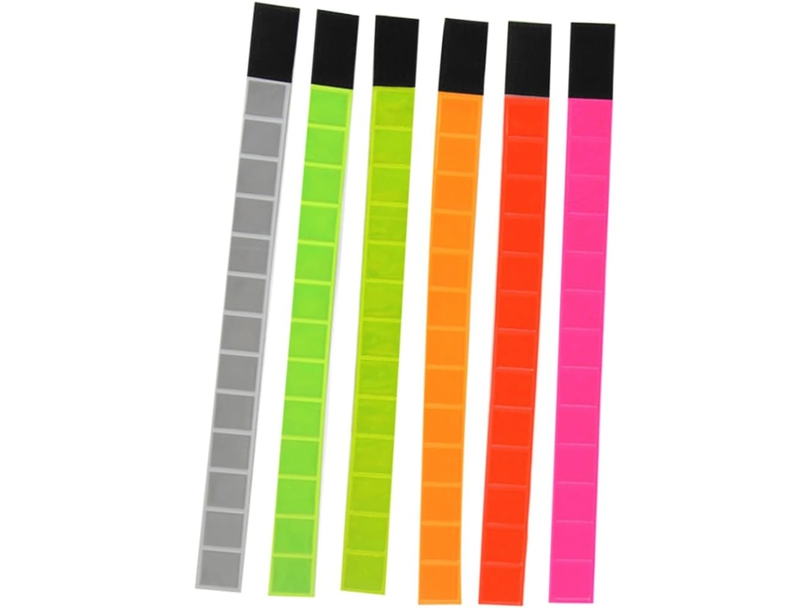 Juego de 6 brazaletes reflectantes para correr y andar en bicicleta, elásticos de alta visibilidad para muñecas y tobillos Slowmoose