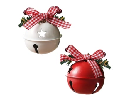 Adornos de árbol de Navidad, campanas decorativas navideñas, para suministros de manualidades, corona, decoración para colgar en la puerta
