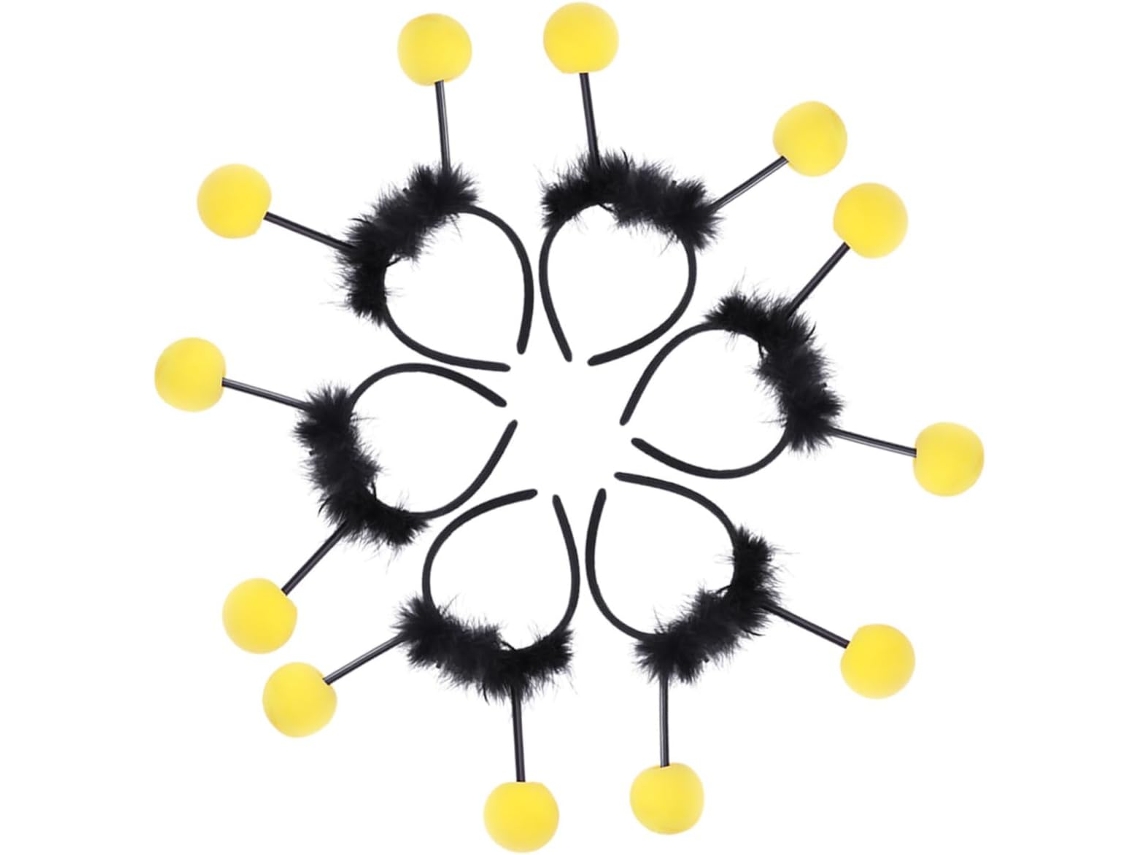 6pièces Serre-tête Abeille Lumineux Led Pour Halloween Accessoires Cabello De Fête Diadema Décoratif