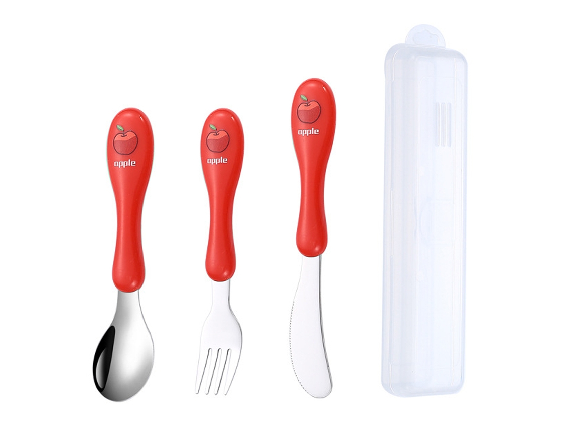 Cubiertos Reutilizables para Niños - Incluye Tenedor, Cuchillo y Cuchara NEVEANCE