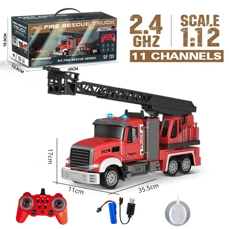 Camión teledirigido de 2,4 GHz con efectos de sonido y luz, un regalo ideal para niños. MDUG