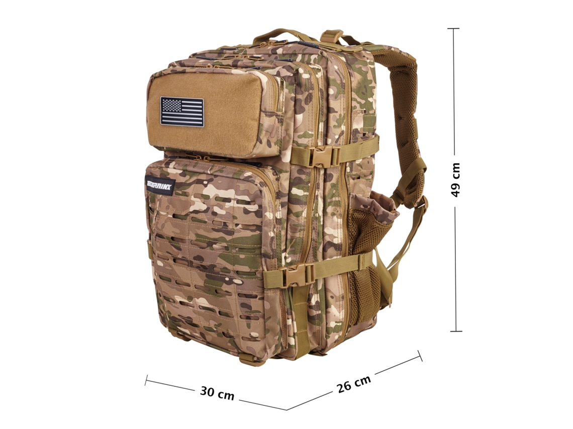 Mochila de Viaje ELITRAINX V2 45L Camuflaje Militar (50x30x30 cm - 45L)