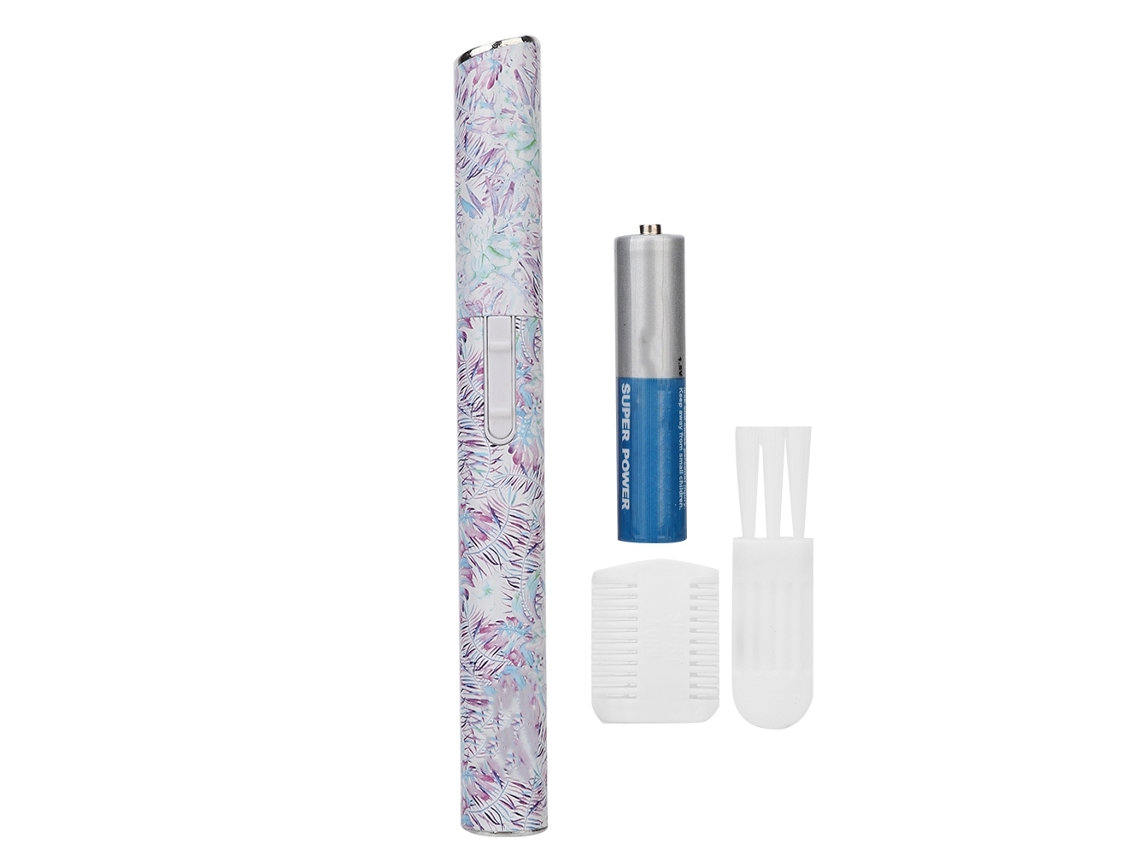 Recortador Eléctrico De Cejas Con Estampado Floral, Herramienta De Belleza Para Remoción De Cabellos Vante