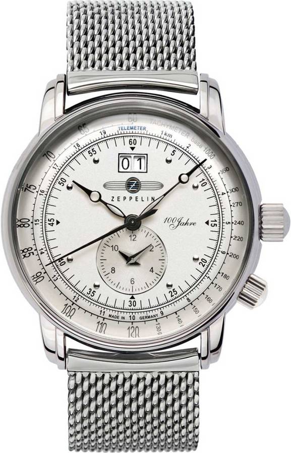 Zeppelin Watches Reloj de cuarzo para hombre con correa acero inoxidable 100 years 7640m1