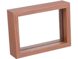 Elegante Marco Fotos Cristal Doble Especímenes Plantas Madera 15 Decoración Oficina Hogar Cara Base Cm