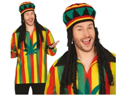 Gorro Rasta con pelo clásico adulto