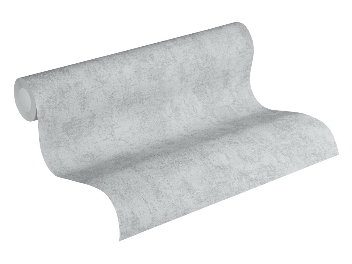 Papel de Pared A.S. CRÉATION (53 cm x 10,05 m - Tejido - Gris)