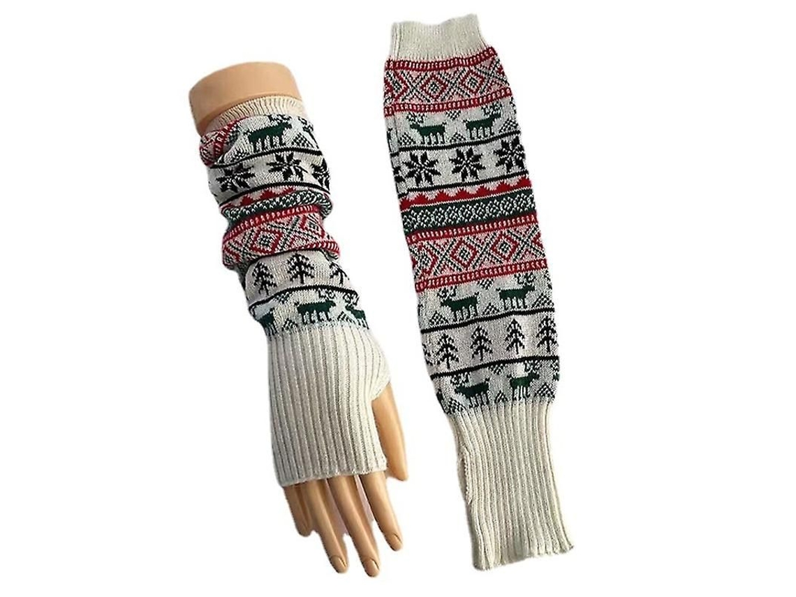 2026-guantes De Invierno Para Adolescentes Con Estampado De Copos De Nieve Media Punta Tejidos Táctiles