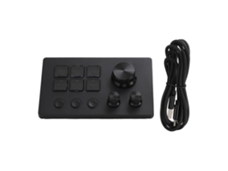 Teclado Visual Con Perillas, 6 Teclas, Lcd, Botones Personalizados, Teclado Visual Para Obs, Twitch, Os X, Pc, Color Negro