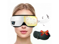 Gafas de masaje ocular eléctrico 6D con vibración inteligente, airbag, compresa caliente, Bluetooth y música para eliminar las ojeras.