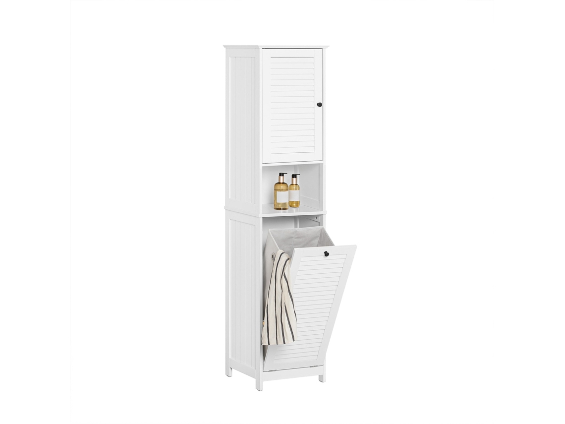 Mueble de baño alto con 1 cesto para la ropa Bzr124-W SOBUY SOBUY