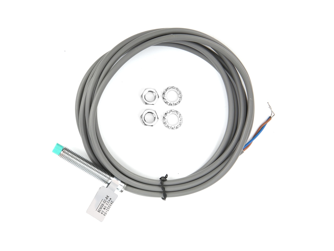 Sensor De Proximidad Berm Bem08-02-ak, 2 Cables, Normalmente Abierto, 90-250 Vca, Cilíndrico.