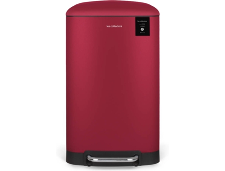 Cubo de Basura LES COLLECTORS N°722 (Rojo - Acero Inoxidable - 30 L)