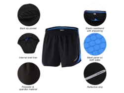 Calzoncillos Deportivos 2 En 1 De Secado Rápido Para Hombre, Ideales Para Correr, Maratones, Entrenamientos Y Ciclismo.