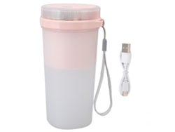 Exprimidor eléctrico portátil de 300 ml con vaso recargable por USB y 6 cuchillas de acero inoxidable