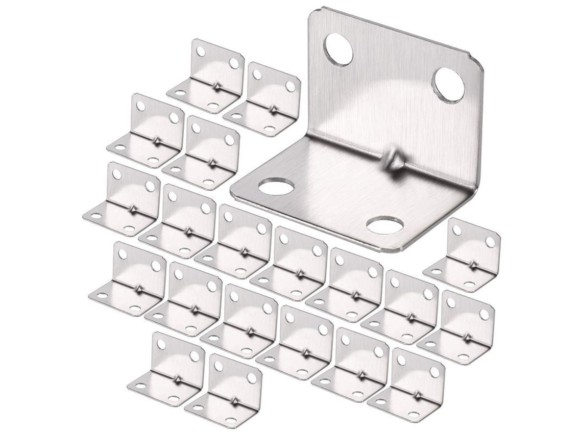 100 Piezas De Angular De Acero Inoxidable, Angular 90 Grados Resistente, Soporte Pequeño Para Madera