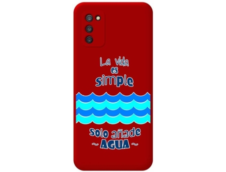 Carcasa Samsung Galaxy A03s TUMUNDOSMARTPHONE Agua Rojo