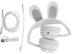 Casco De Juego Para Pc Blanco Con Micro, Oreilles Lapin, Lumière Led, Son Stéréo Hd, Cómodo