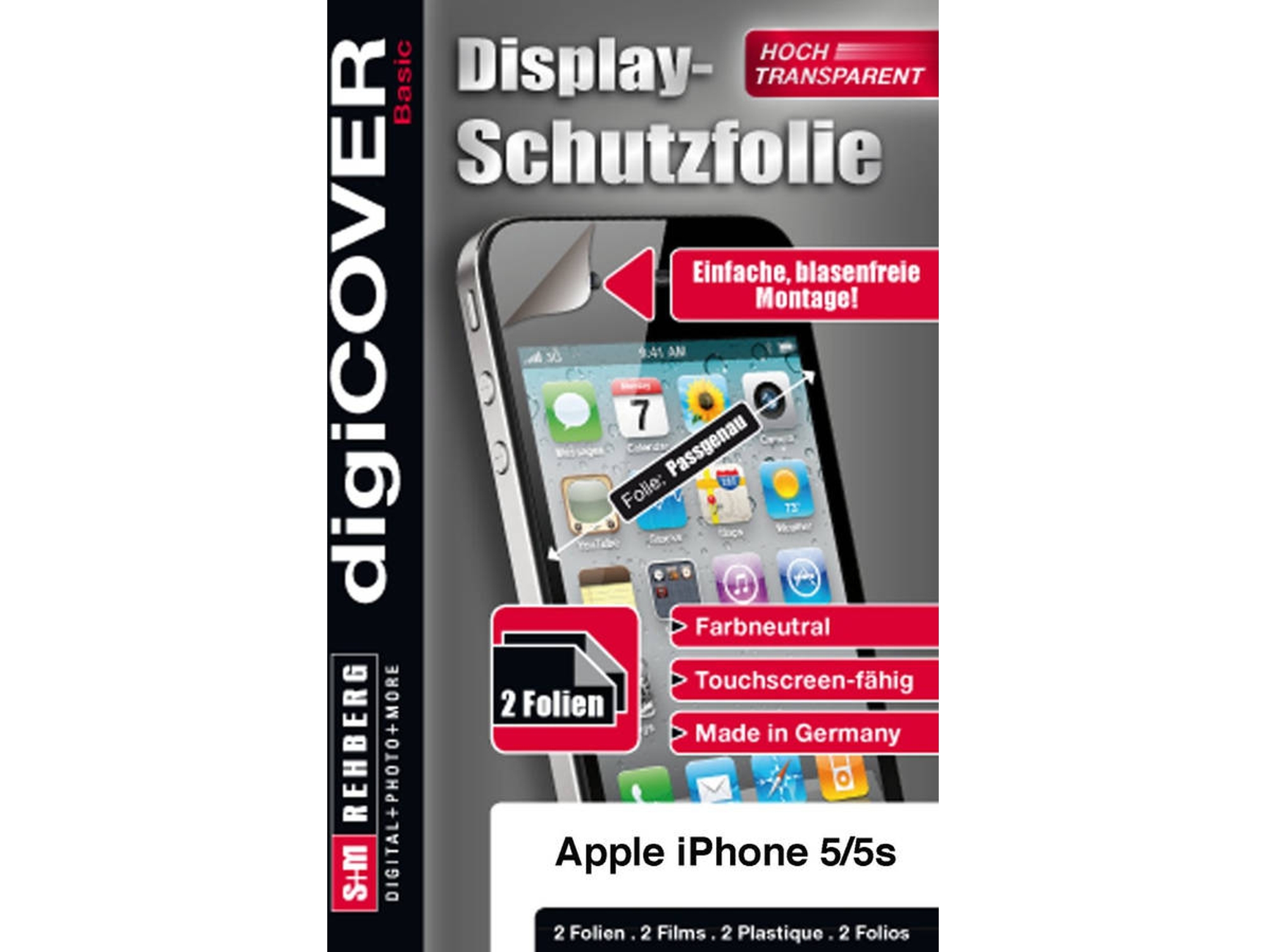 Protector de Pantalla Apple iPhone 5c DIGICOVER B3615H