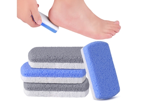 Cuidado de los pies - 4 piezas de piedra pómez (2 azules y blancas, 2 grises y blancas) - Producto para el cuidado de los pies