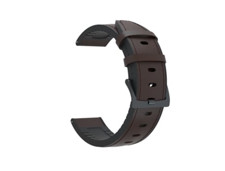 Correa de piel auténtica 22mm hebilla negra para Huawei Watch GT - café