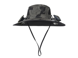Sombrero De Sol Chrui Con Ventilador Solar Y Protección Upf 50+ (verde Ejército)