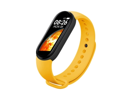 Smartwatch M7 Hombres Ritmo cardíaco Presión arterial Fitness Impermeable para Android Ios Amarillo