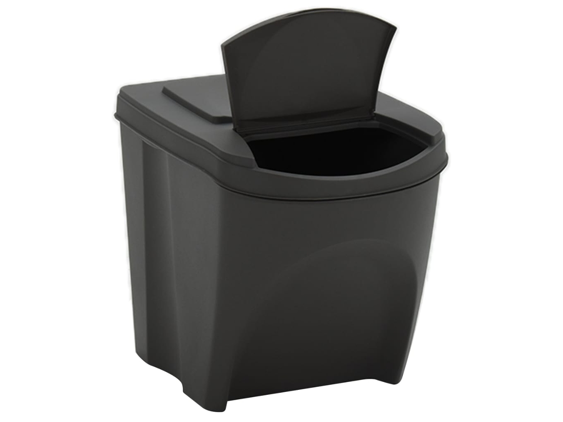 Cinturón de piel Vidaxl con tacón de aguja, 4 cubos, gris, 100 L, polipropileno