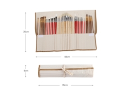 Set De 38 Pincéis Para Pintura: Acrílico, Óleo, Acuarela, Gouache - Pincéis Profissionais Para Artistas