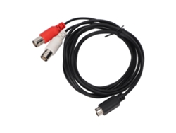 Cable Adaptador Divisor De Vídeo Flexible Mini Din De 4 Pines Macho A 2 Bnc Hembra De 1,5 M/4,9 Pies