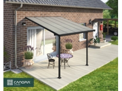 CANOPIA Feria Pérgola Cobertor de Terraza Aluminio 3X3,05 m Gris