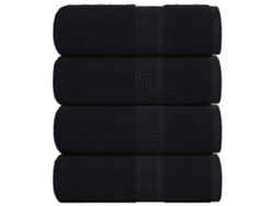 Toallas De Jabón 4 Uds Negro 30x30 Cm 360 Gsm 100 Algodón Wsd982447