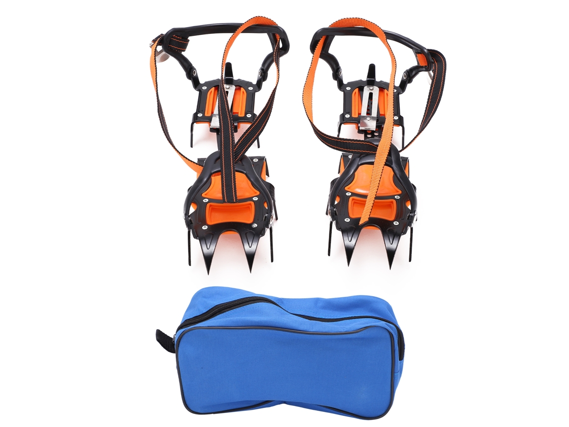 Crampones Antideslizantes Con 12 Dientes Y Fuerte Agarre Para Zapatos, Botas, Nieve, Hielo Y Desierto.