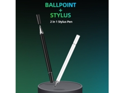Universal Stylus Pen Negro Led Usb Portátil Hogar Oficina Compacto Duradero Viaje