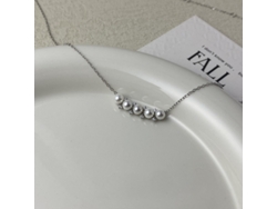 Collar Con Placa De Jade (oro Blanco) - Collar Con Colgante De Perlas Chapado En Oro Blanco Y Plata De Ley 925, Exquisito Y De Lujo De Alta Gama.