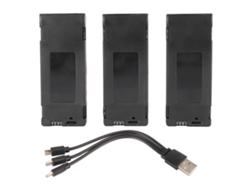 3 Piezas Batería De Litio Recargable De 750mah 3.7v Para Drones Quadcopters E88max E99max